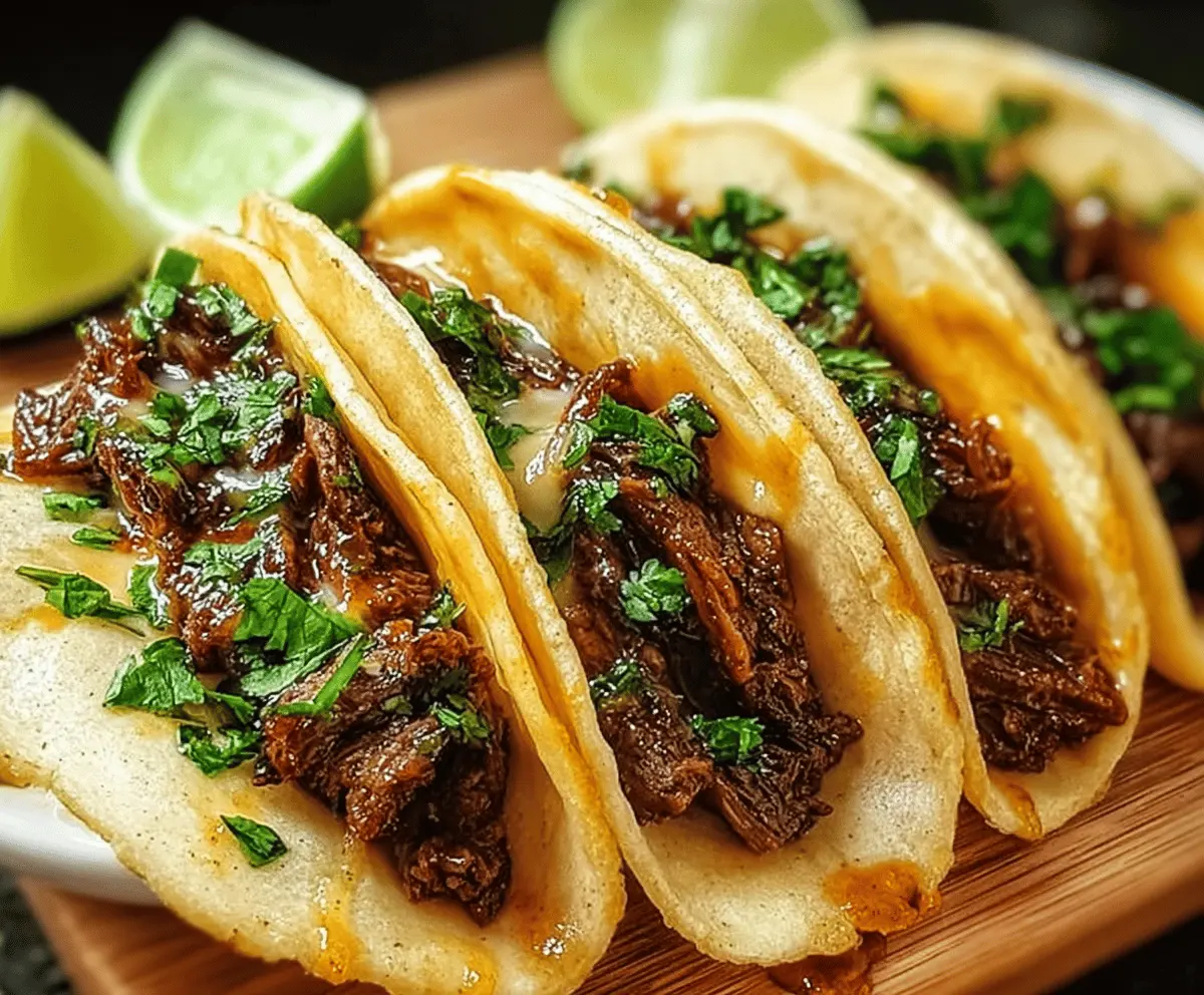 Garlic Butter Honey BBQ Beef Tacos Recipe