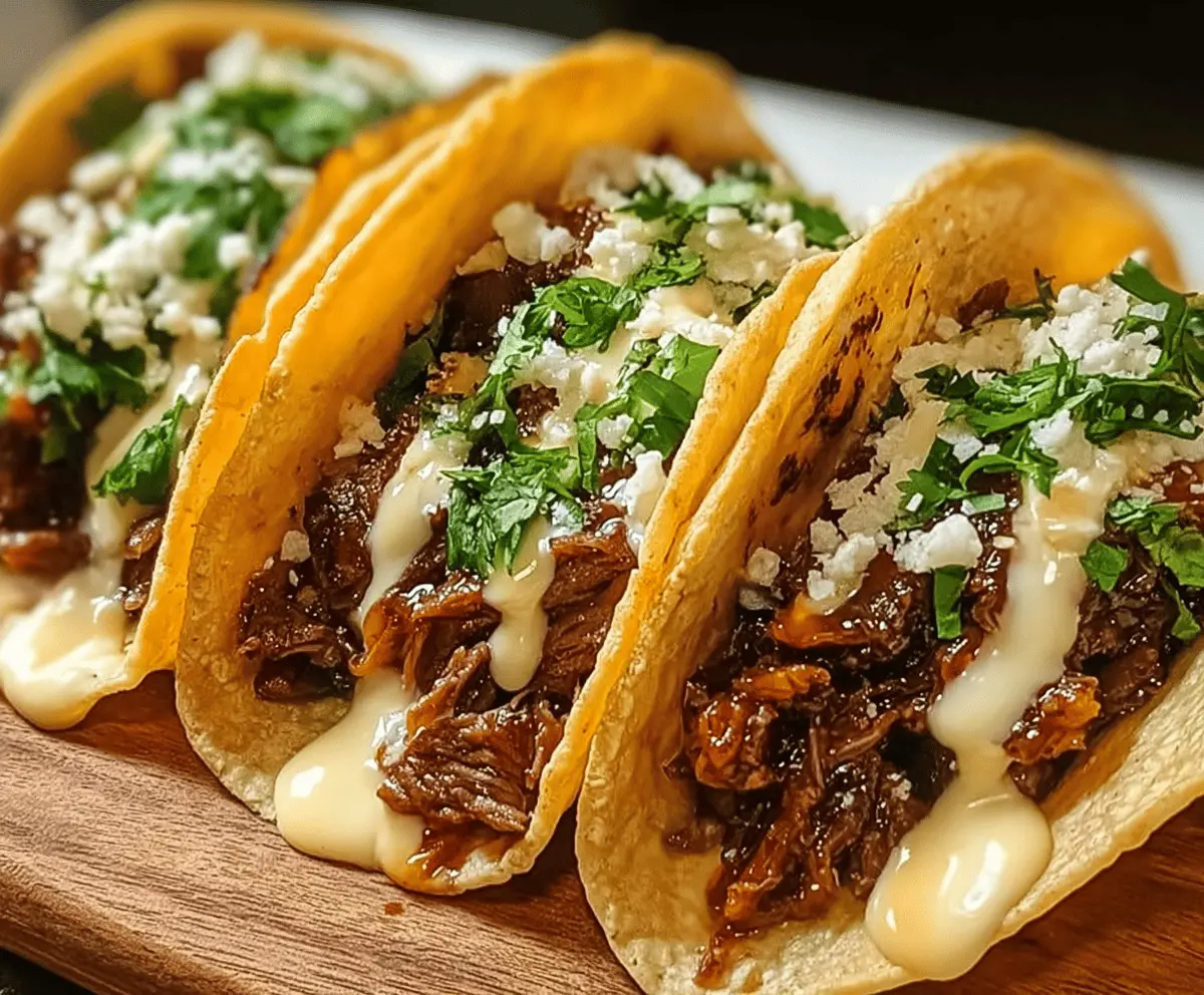 Garlic Butter Honey BBQ Beef Tacos Recipe