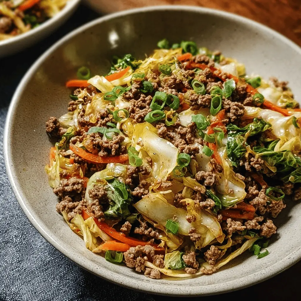 Low-Carb Mongolian Beef and Cabbage Recipe