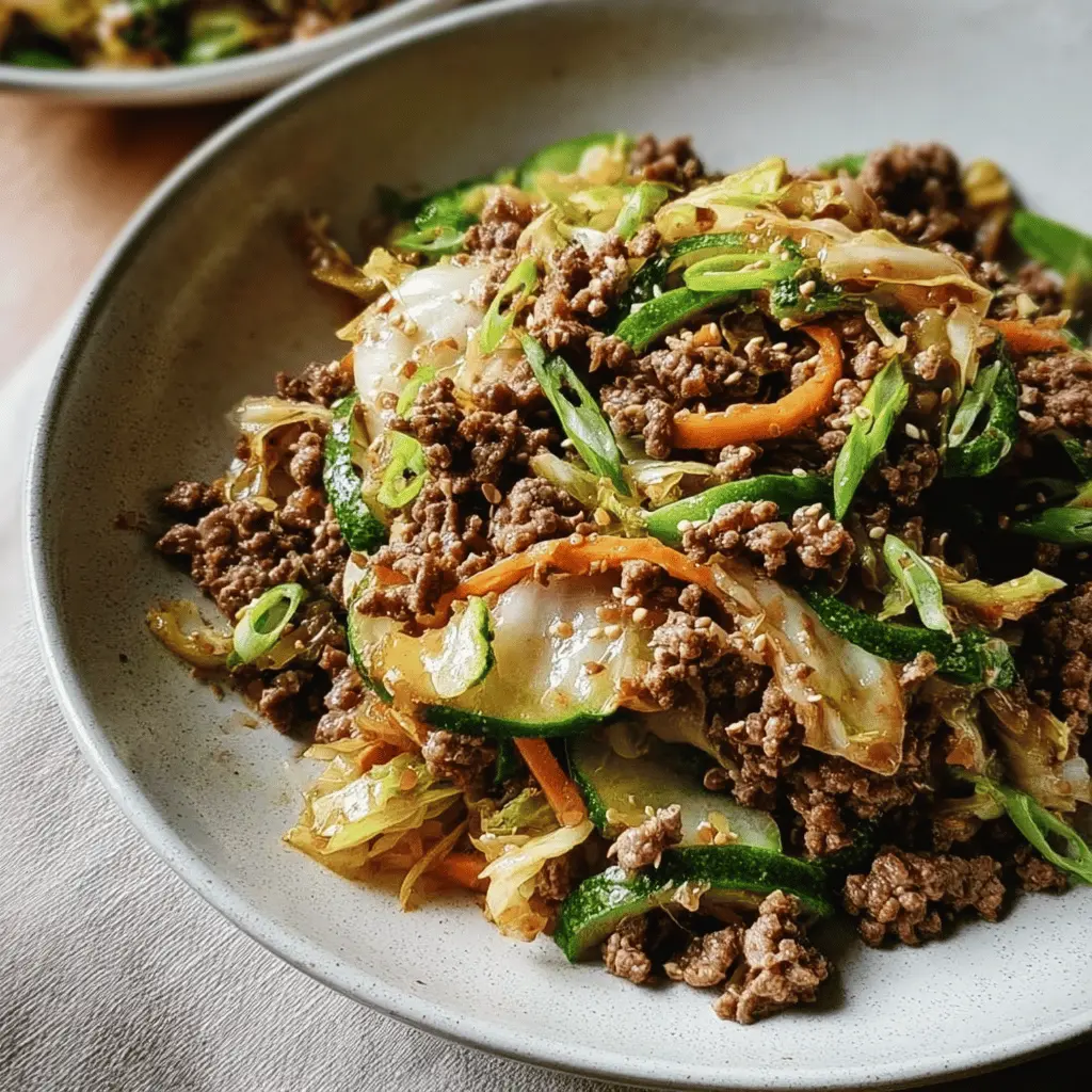 Low-Carb Mongolian Beef and Cabbage Recipe
