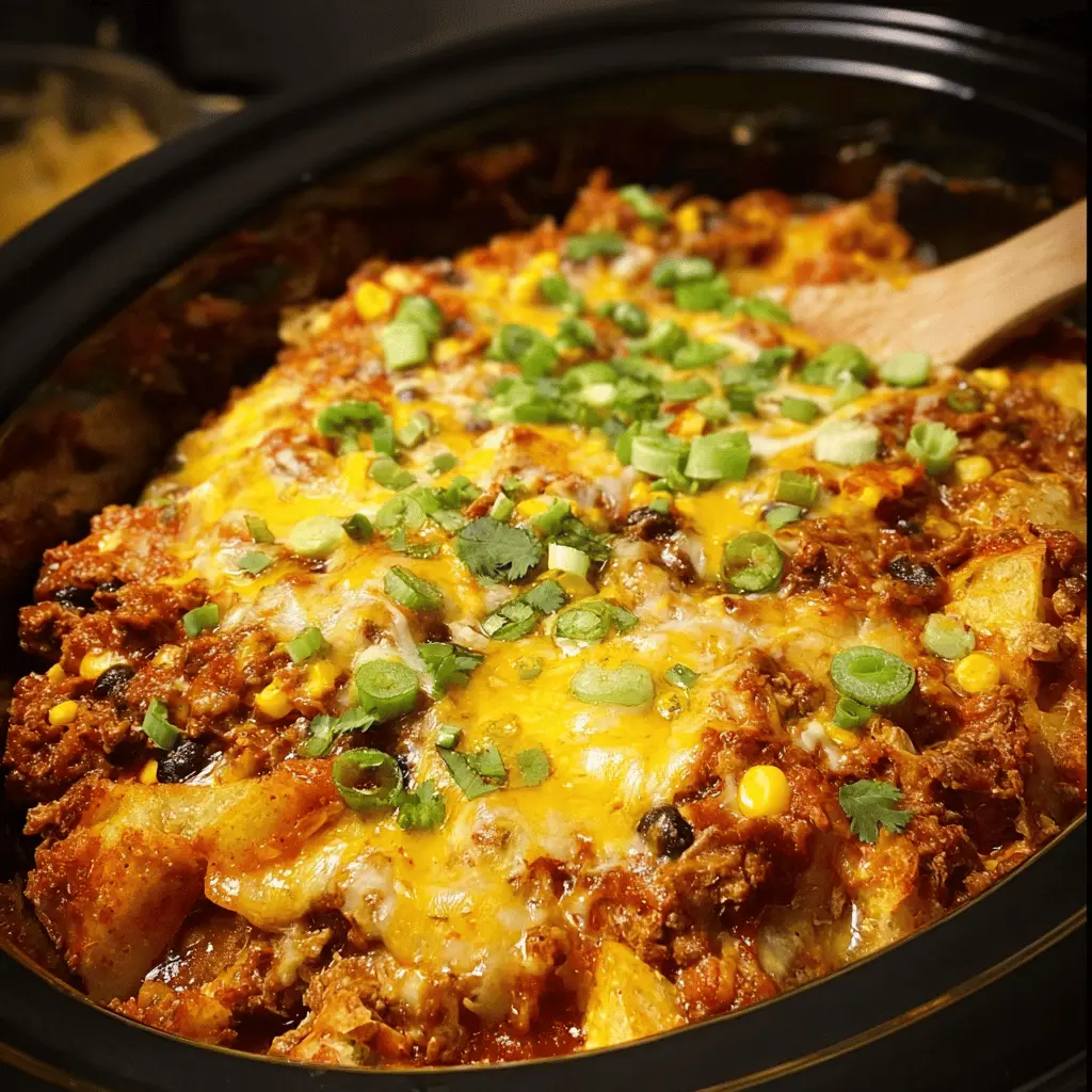 Easy Crockpot Taco Casserole Recipe
