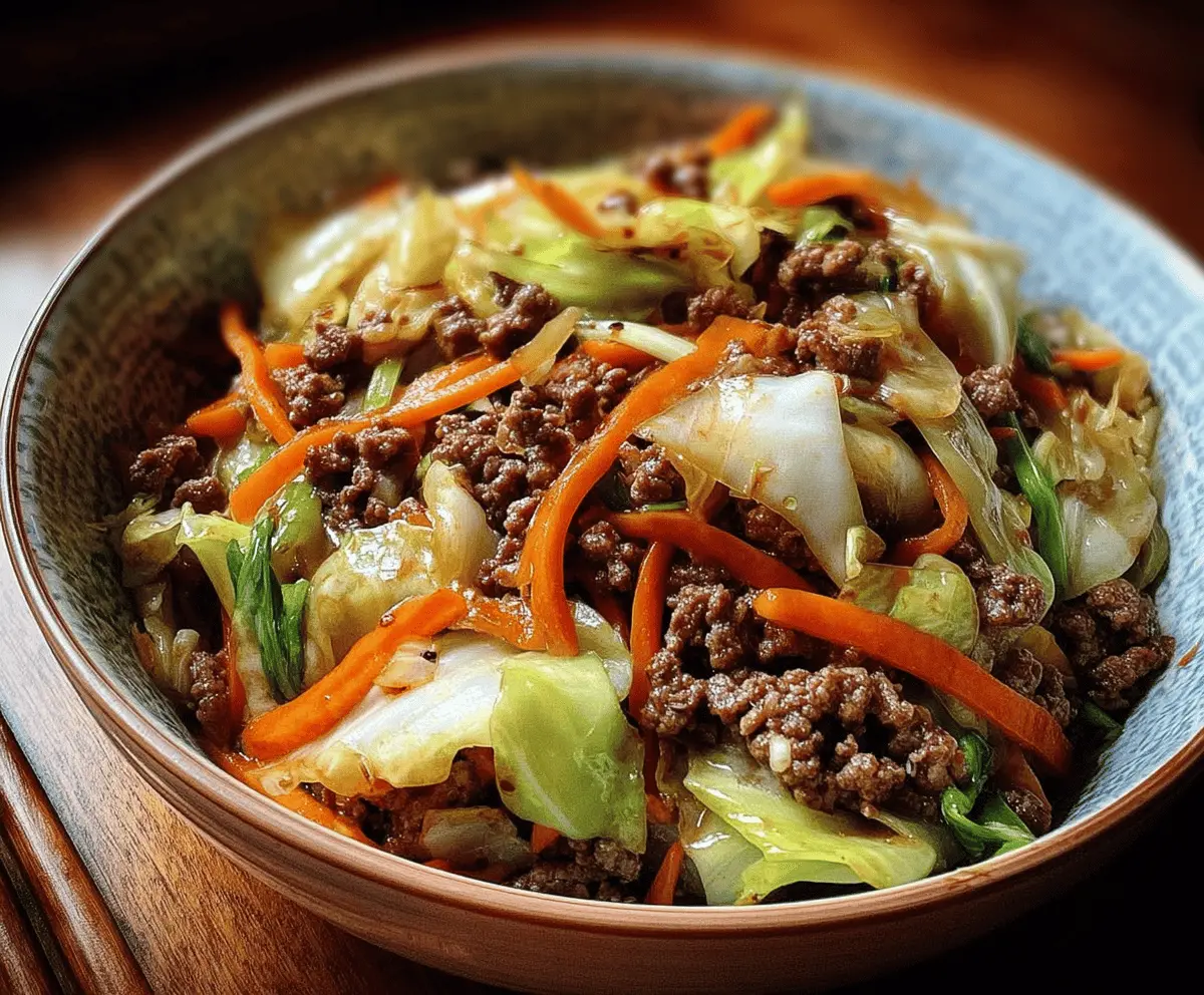 Healthy Chinese Beef and Cabbage Stir Fry Recipe