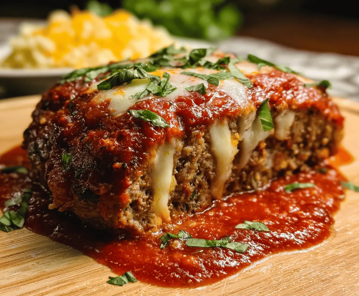 Stuffed Italian Meatloaf Recipe with Cheese