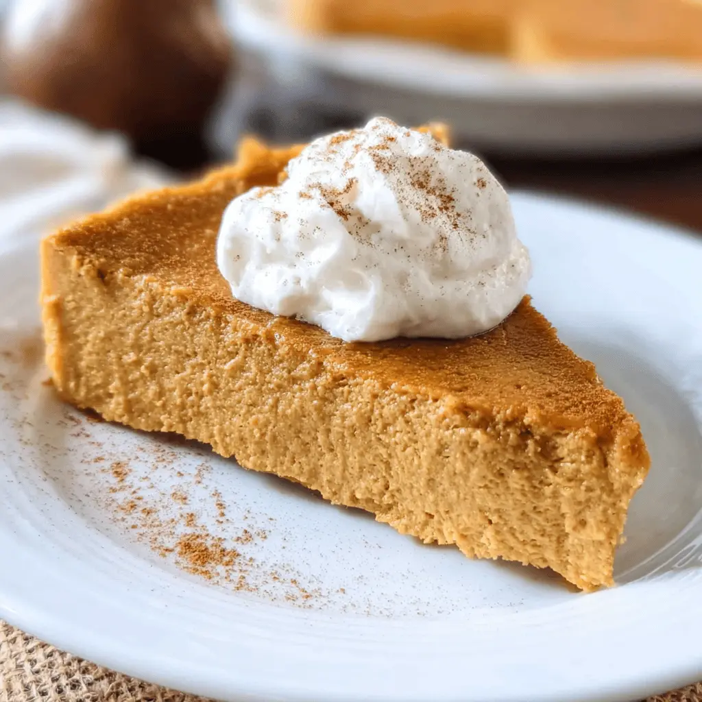 Easy Crustless Pumpkin Pie Recipe