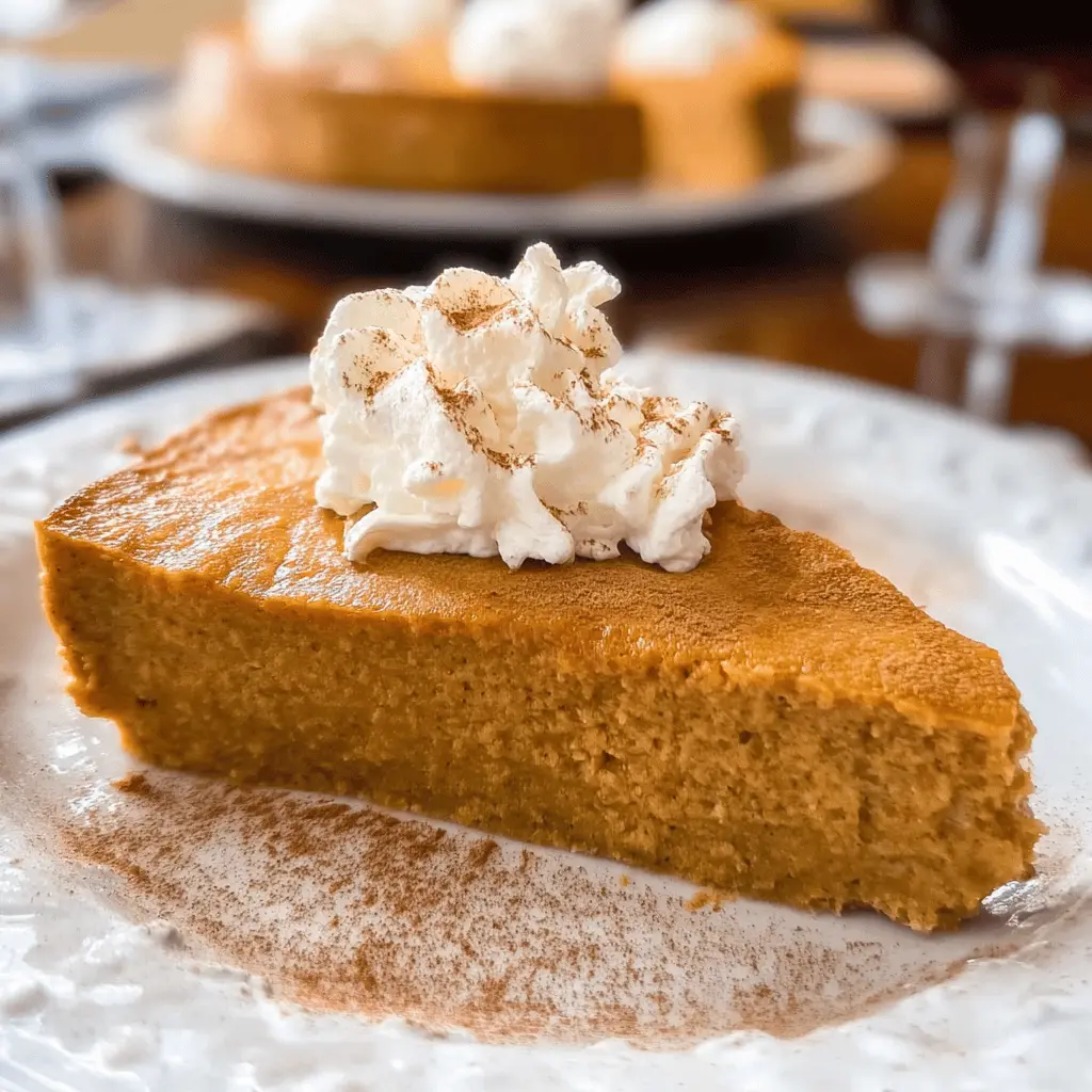 Easy Crustless Pumpkin Pie Recipe