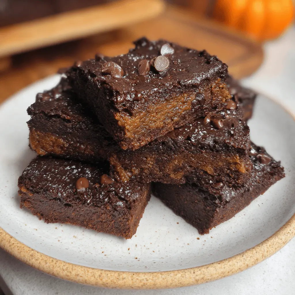 Healthy Pumpkin Brownies