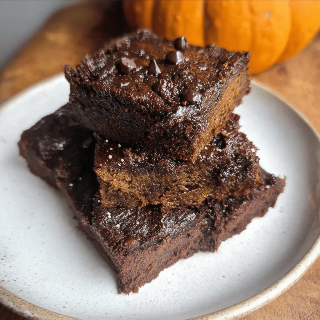 Healthy Pumpkin Brownies Recipe with Fewer Calories