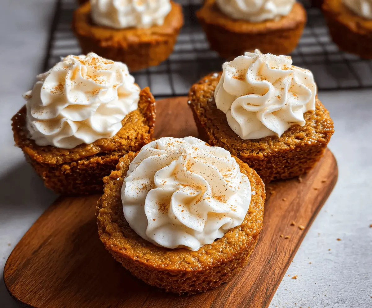 Easy Pumpkin Pie Cupcakes with Creamy Frosting