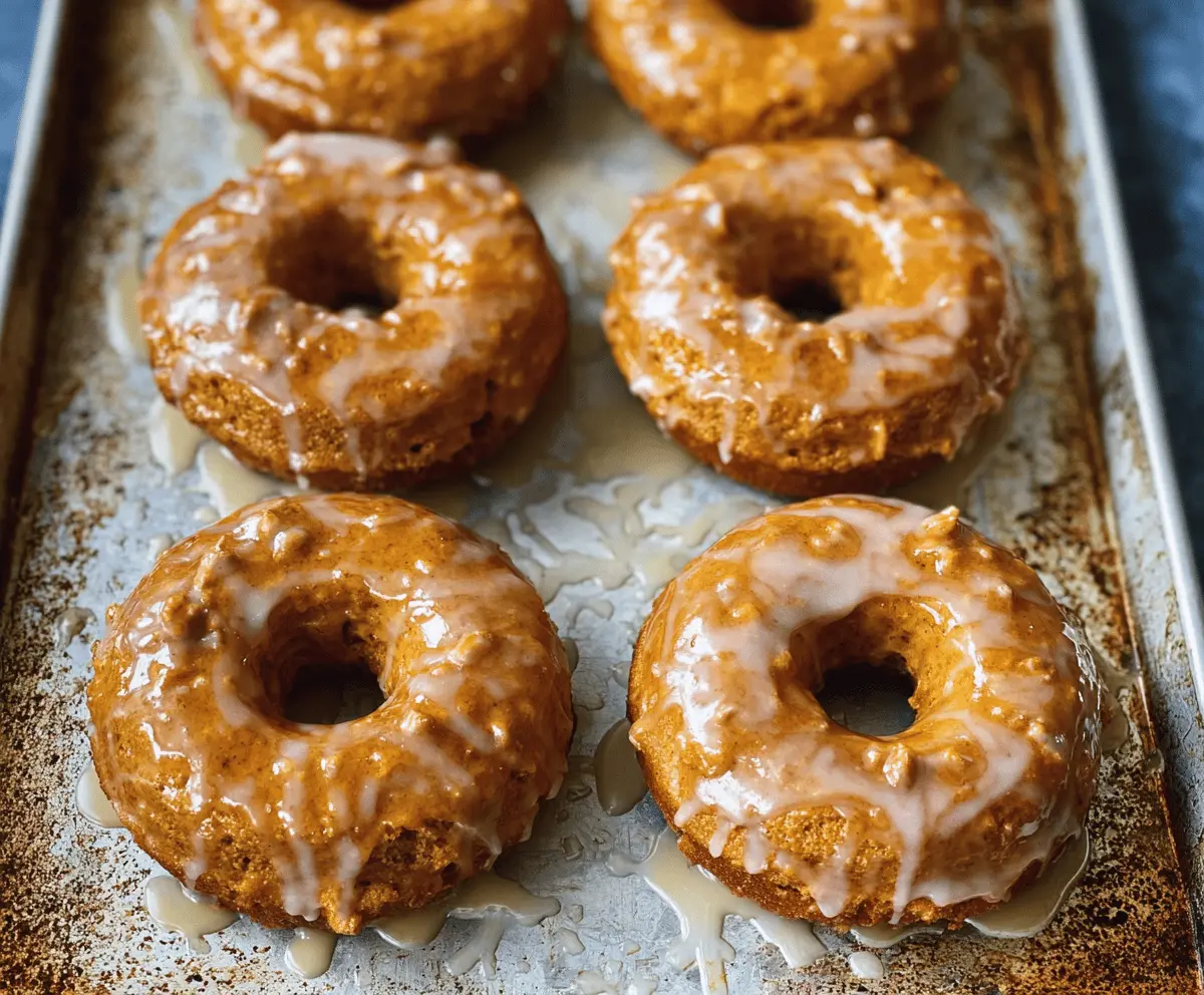 Easy Baked Pumpkin Donuts with Sweet Maple Glaze
