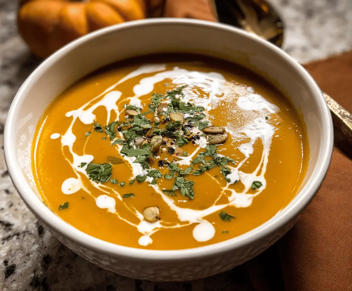 Creamy Coconut Curry Pumpkin Soup Recipe