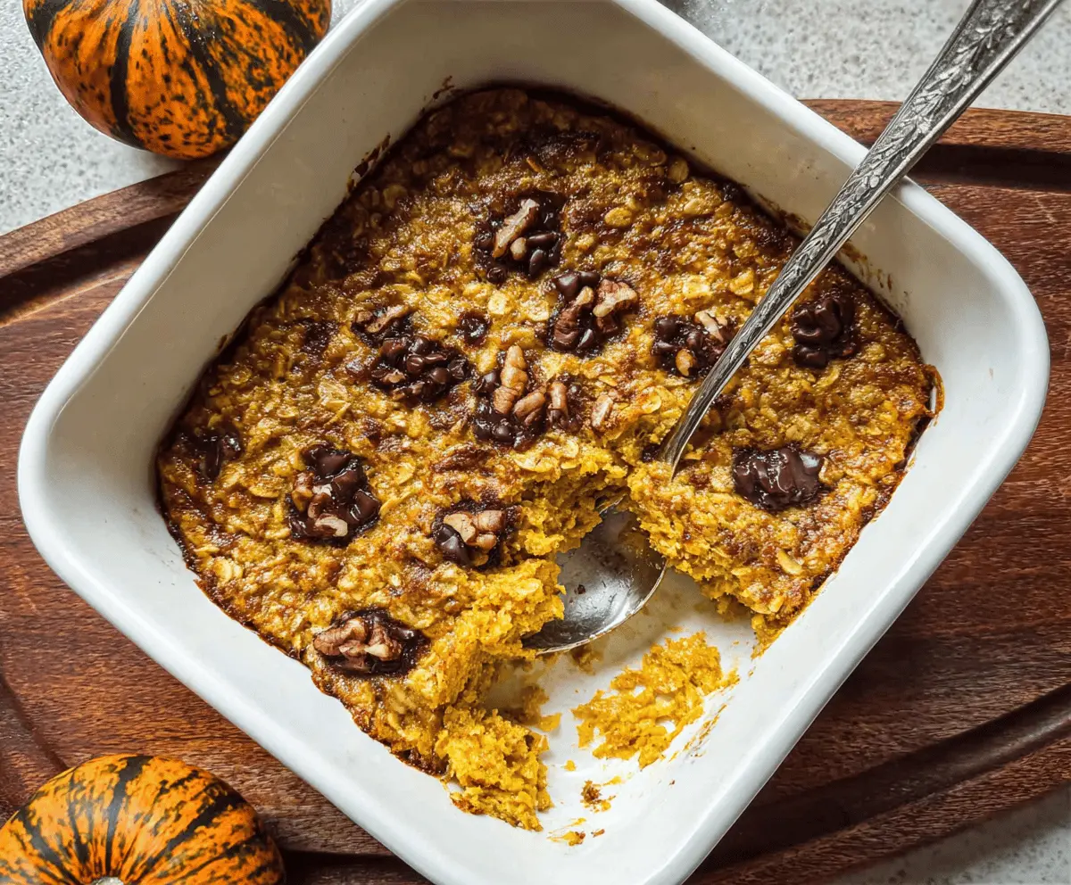 Easy Pumpkin Baked Oatmeal for Cozy Mornings