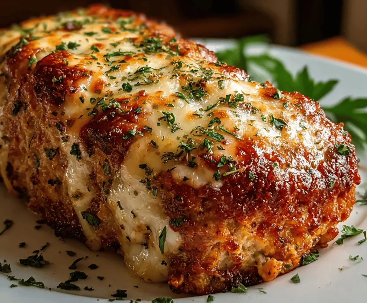 Garlic Parmesan Chicken Meatloaf That Melts in Your Mouth