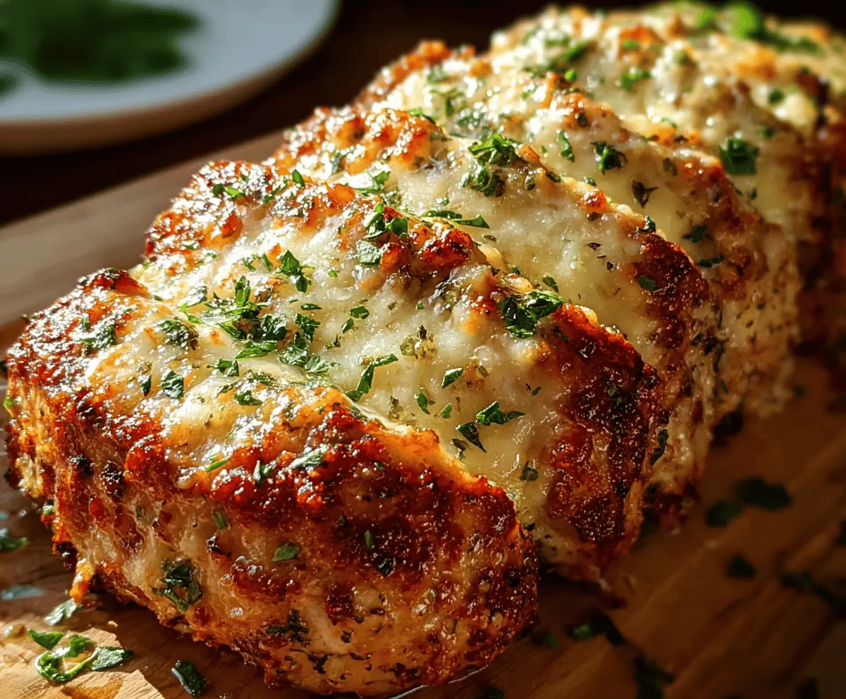 Garlic Parmesan Chicken Meatloaf That Melts in Your Mouth