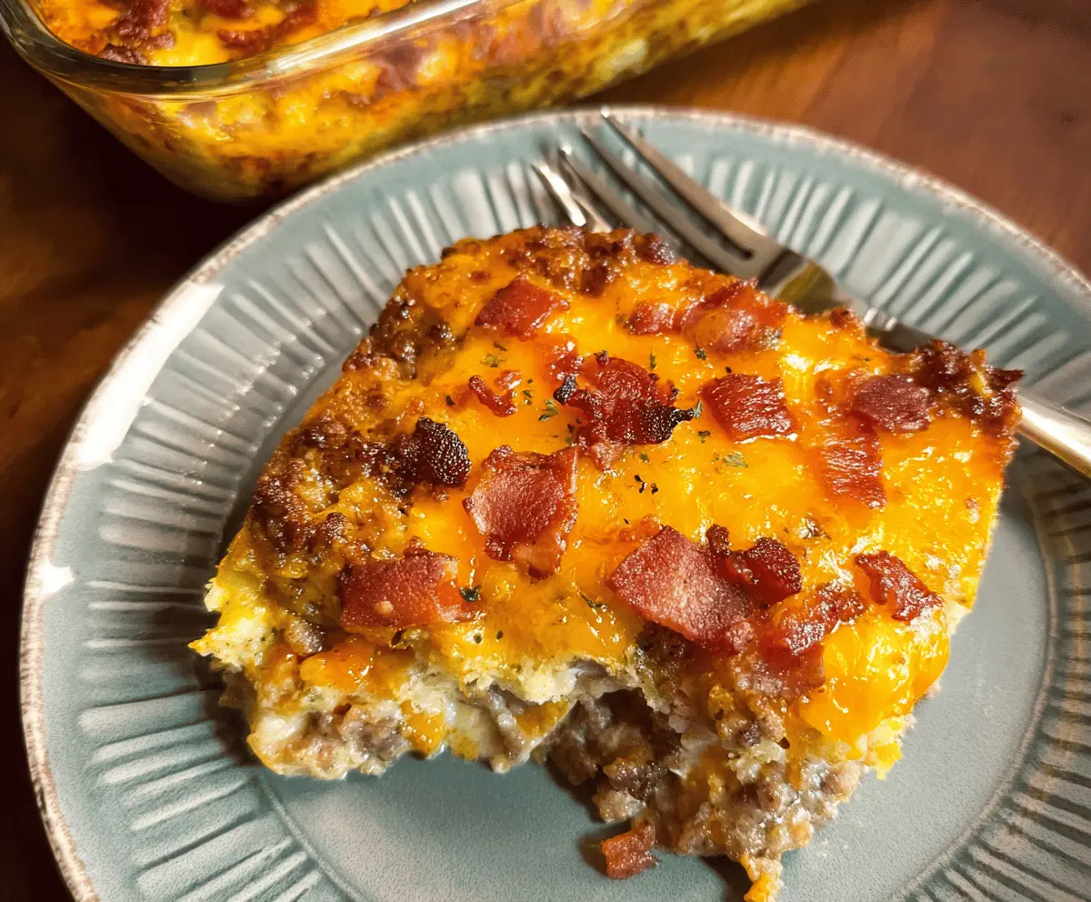 Easy Low-Carb Bacon Cheeseburger Casserole Recipe