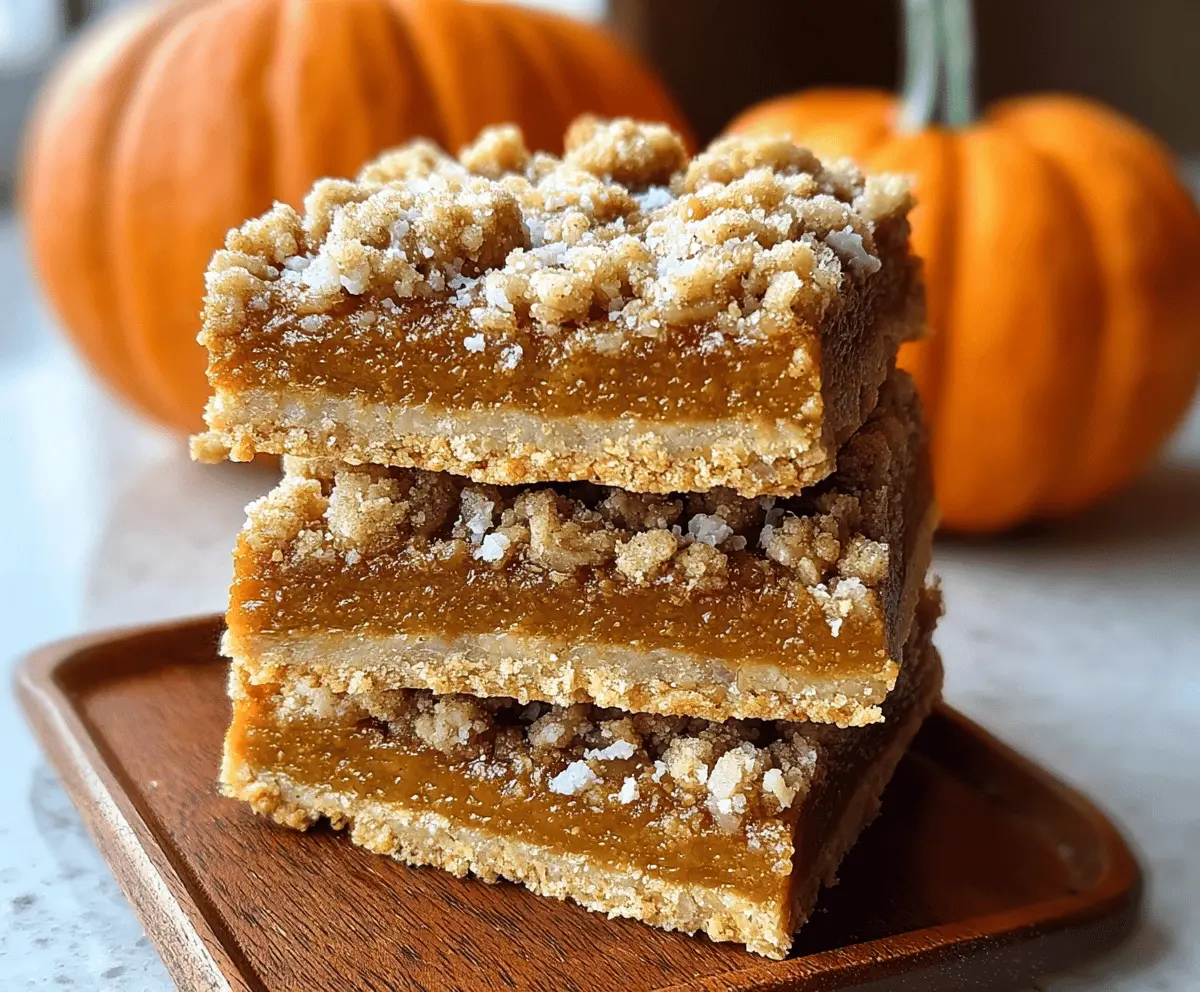 Easy Pumpkin Pie Crumble Bars Recipe
