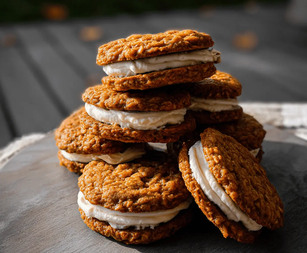 Soft Pumpkin Oatmeal Cream Pies Recipe