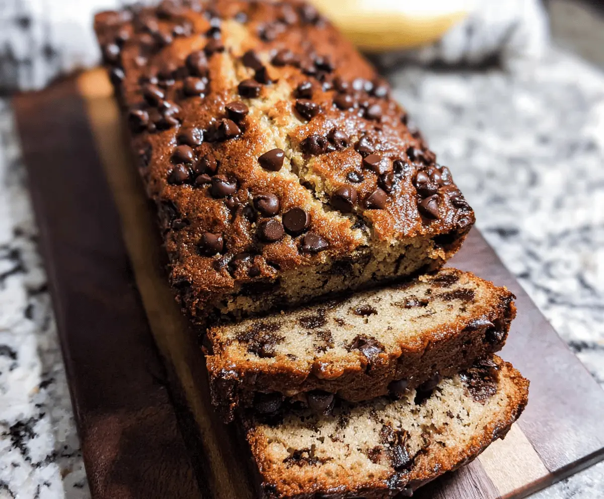 Super Moist Chocolate Chip Banana Bread