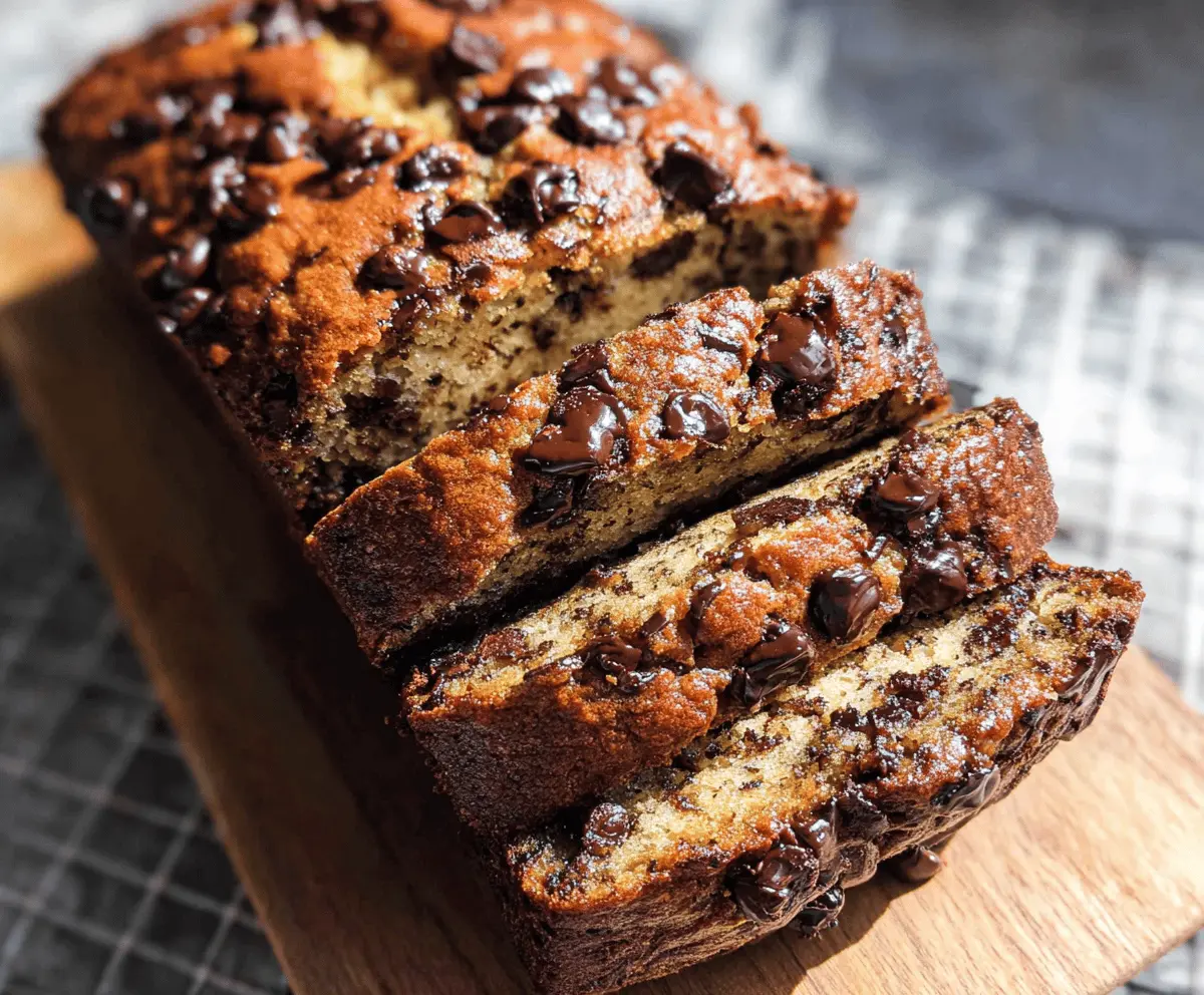 Super Moist Chocolate Chip Banana Bread Recipe