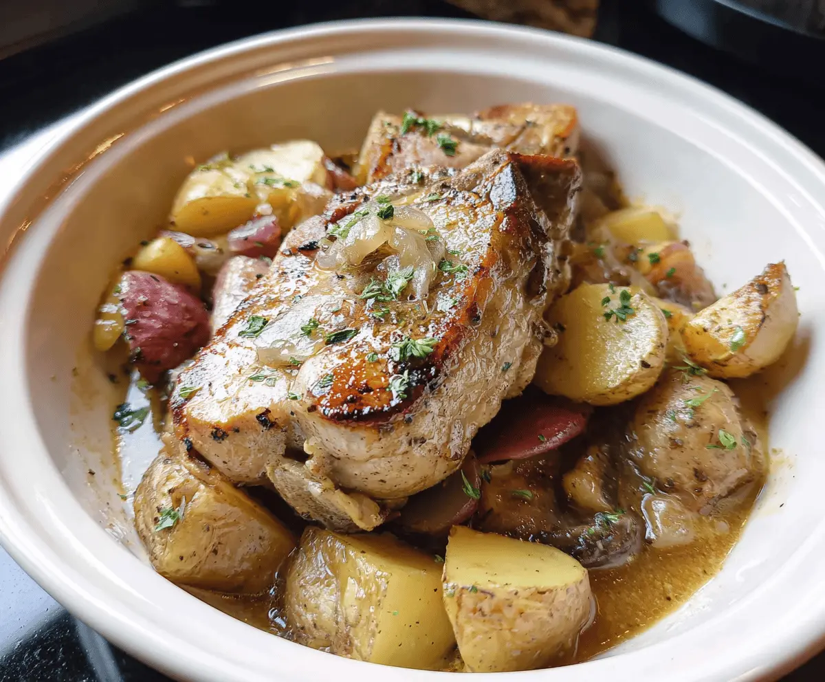 Easy Crock Pot Pork Chops and Potatoes Recipe