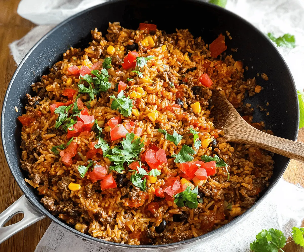 Easy Mexican Beef and Rice Skillet Recipe