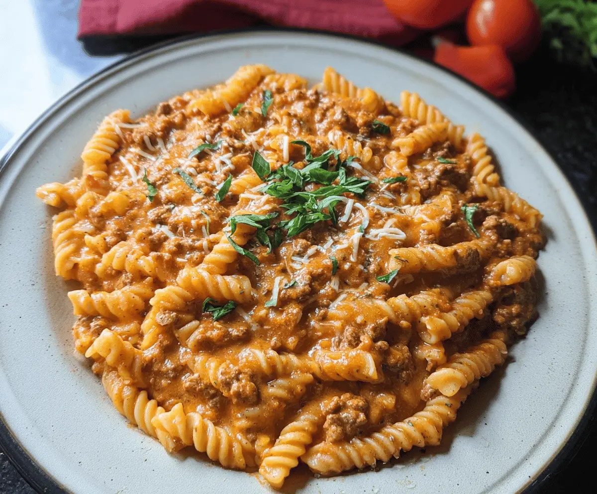 Creamy High-Protein Beef Pasta Recipe