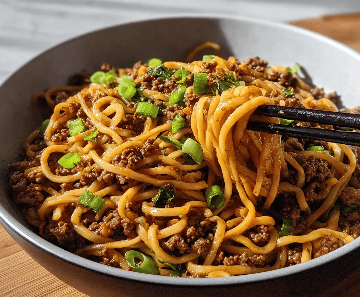 Easy Mongolian Beef Noodles Recipe