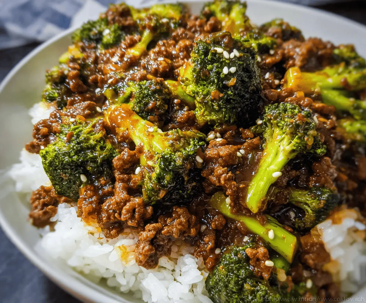 Easy Honey Garlic Ground Beef and Broccoli Stir-Fry