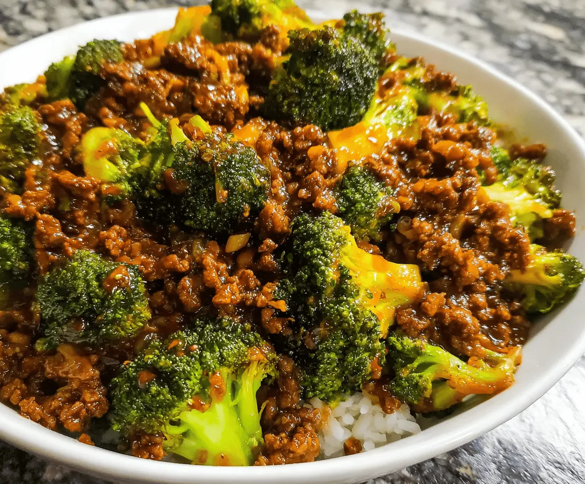 Easy Honey Garlic Ground Beef and Broccoli Stir-Fry