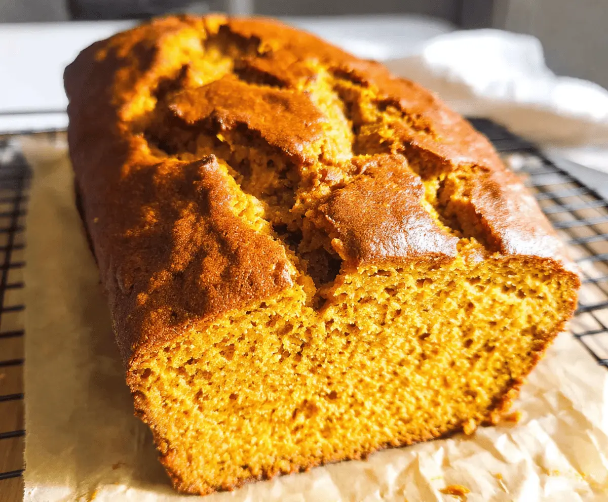 Moist Pumpkin Bread Made With Vanilla Pudding