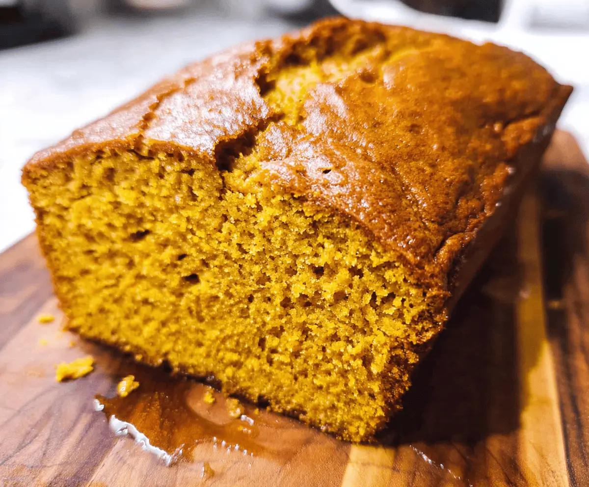 Moist Pumpkin Bread Made With Vanilla Pudding