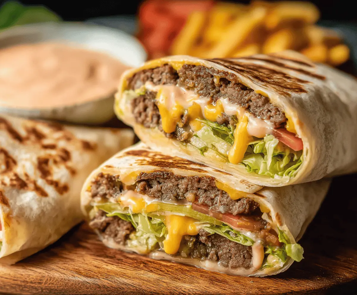 Homemade Big Mac Wraps with Special Sauce