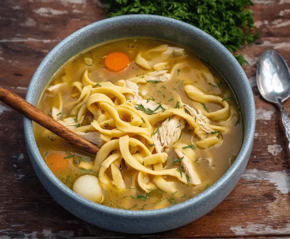 Chicken Noodle Soup with Egg Noodles