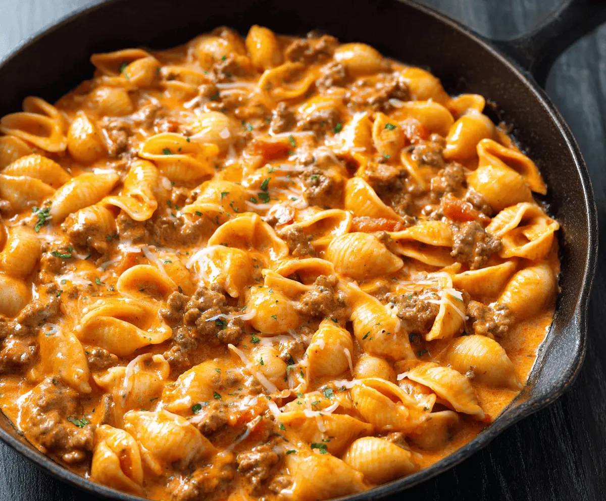 Creamy Beef And Shells Recipe
