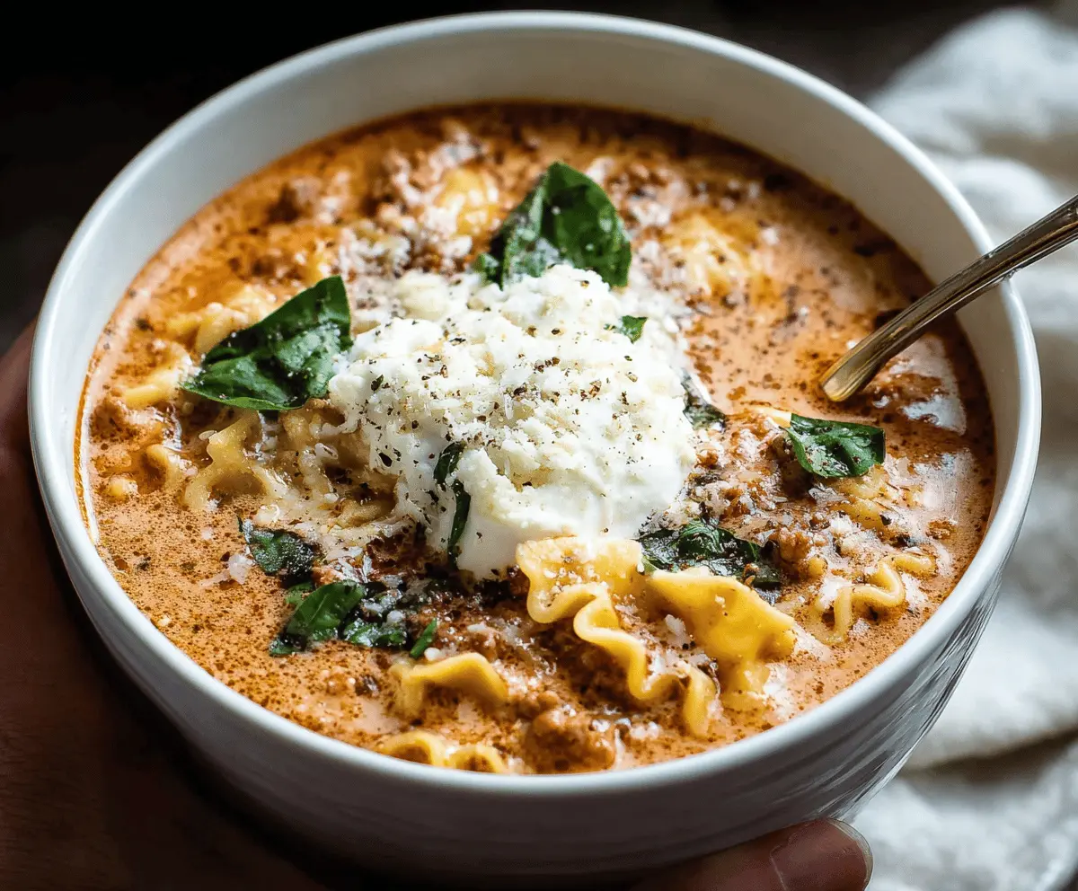Creamy Instant Pot Lasagna Soup