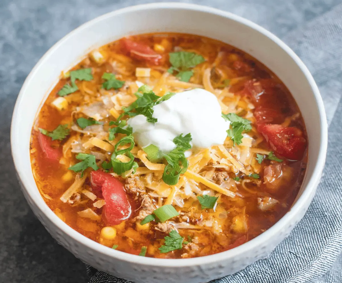 Instant Pot Loaded Taco Soup