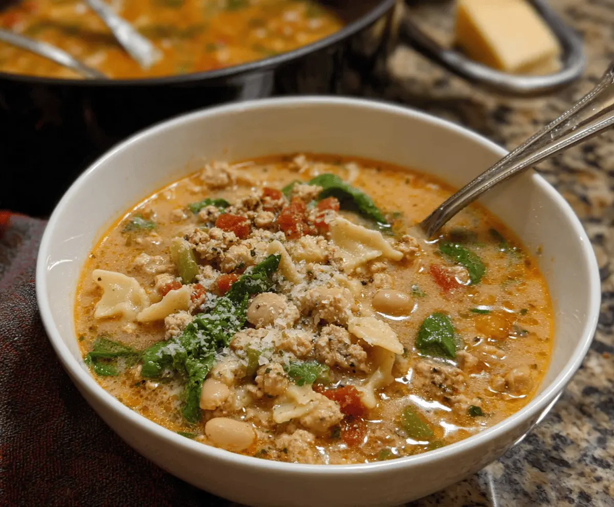 Italian Ground Chicken Soup