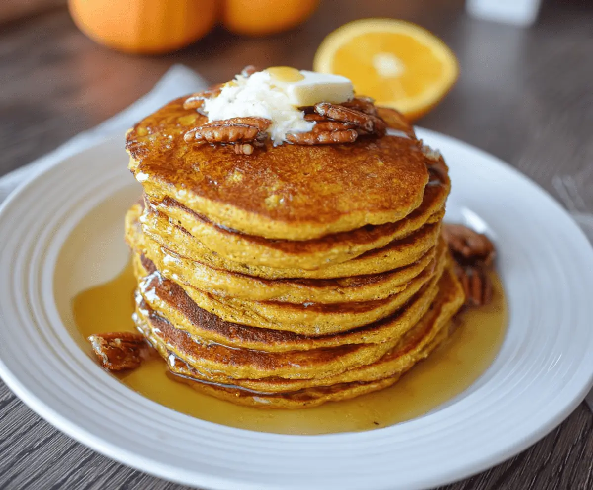 Orange Pumpkin Pancakes