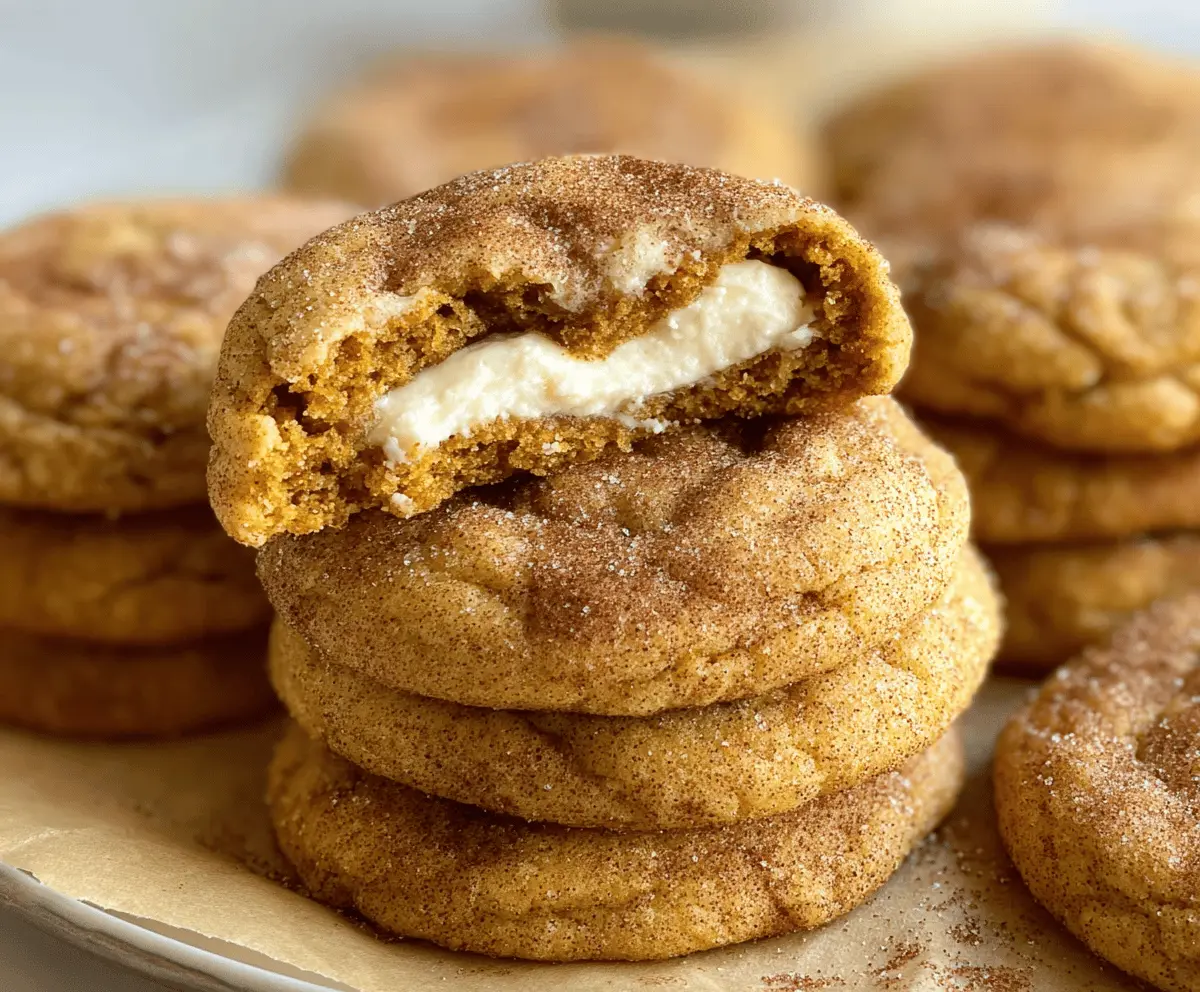 Pumpkin Cheesecake Snickerdoodle Cookies