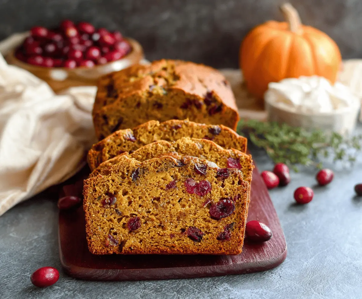 Pumpkin Cranberry Bread
