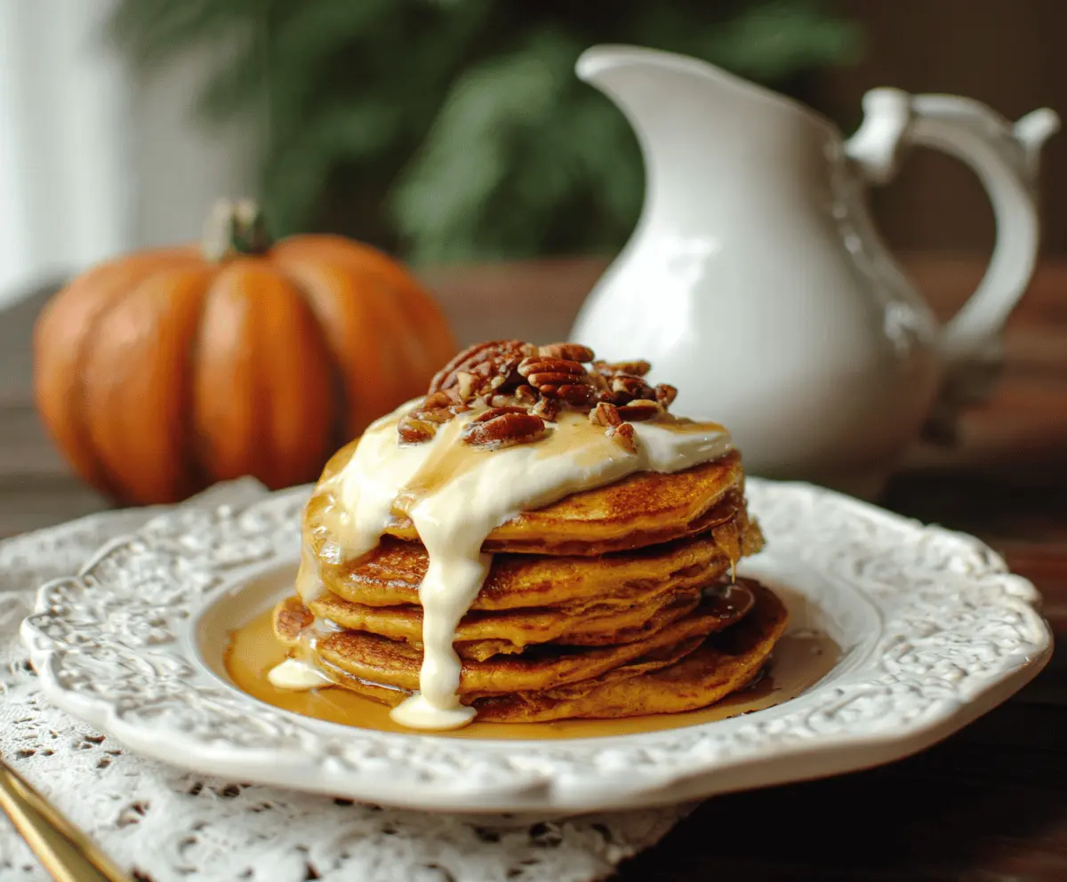 Pumpkin Cream Cheese Pancakes
