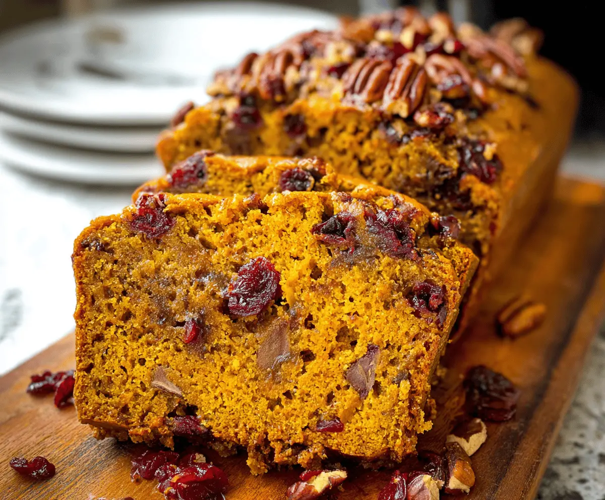 Pumpkin Pecan Cranberry Bread