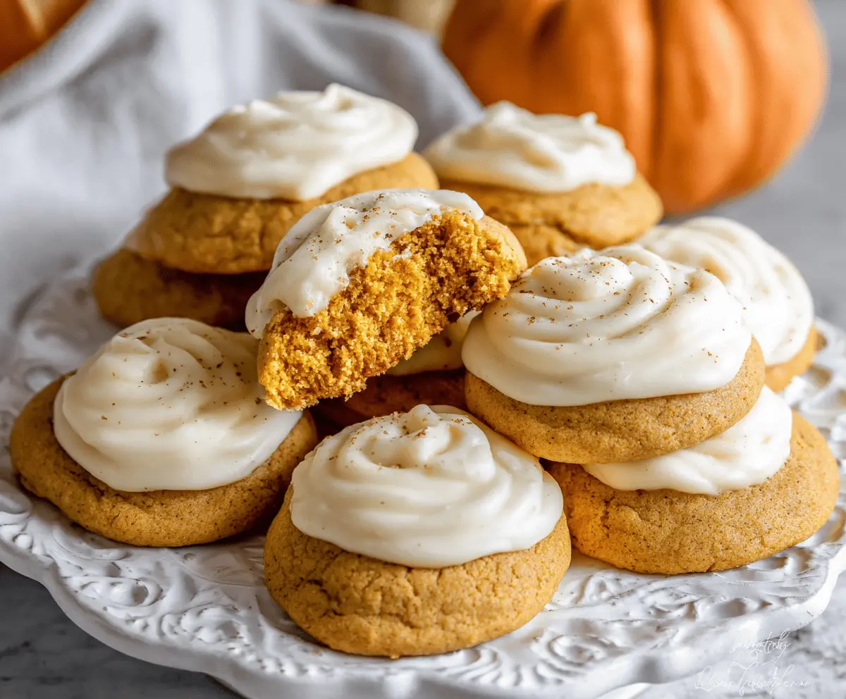 Pumpkin Sugar Cream Cheese Cookies