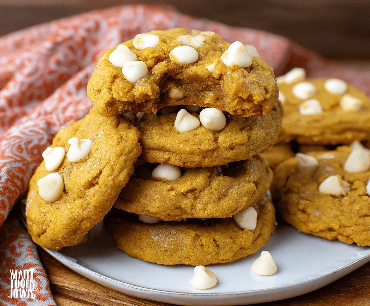 Pumpkin White Chocolate Chip Cookies