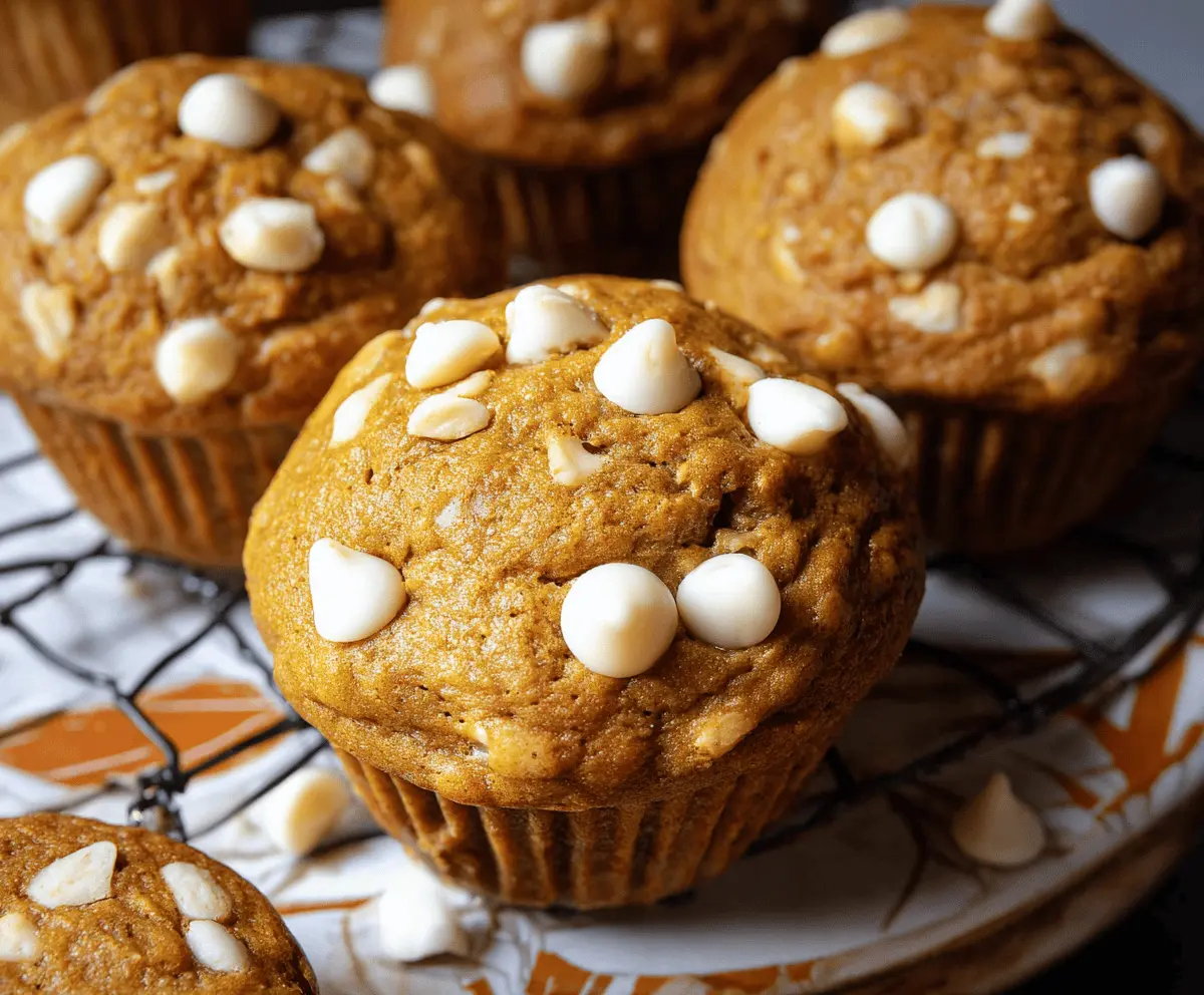 Pumpkin White Chocolate Chip Muffins