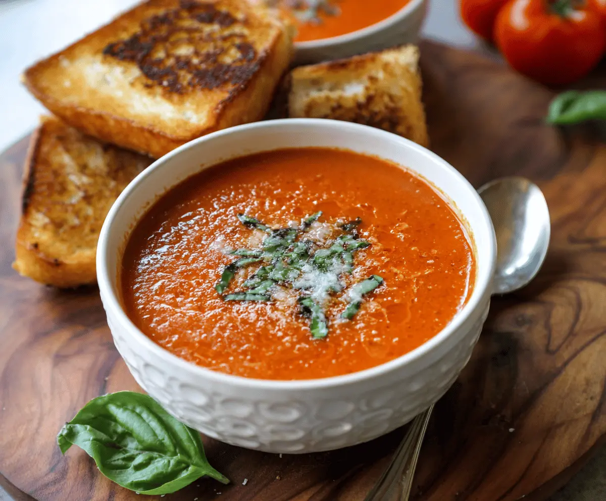 Roasted Tomato Basil Soup