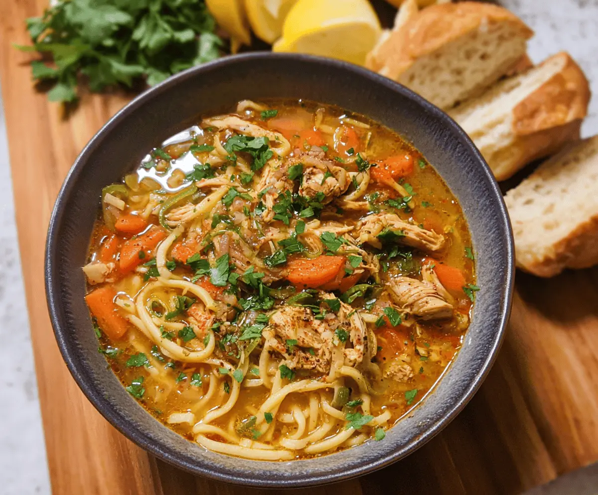 Spicy Chicken Noodle Soup