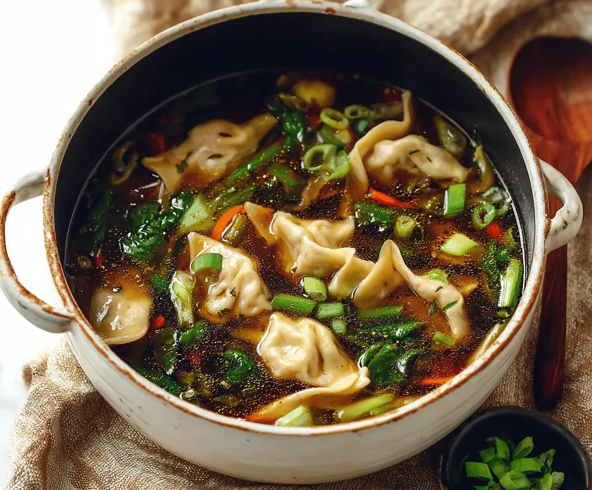 Asian Dumpling Potsticker Soup