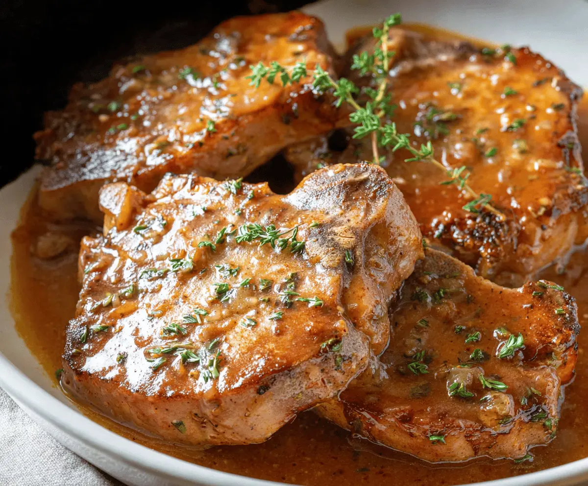 Delicious crockpot pork chops cooked to perfection with tender, juicy meat and flavorful seasonings, served in a slow cooker for easy, hearty meal