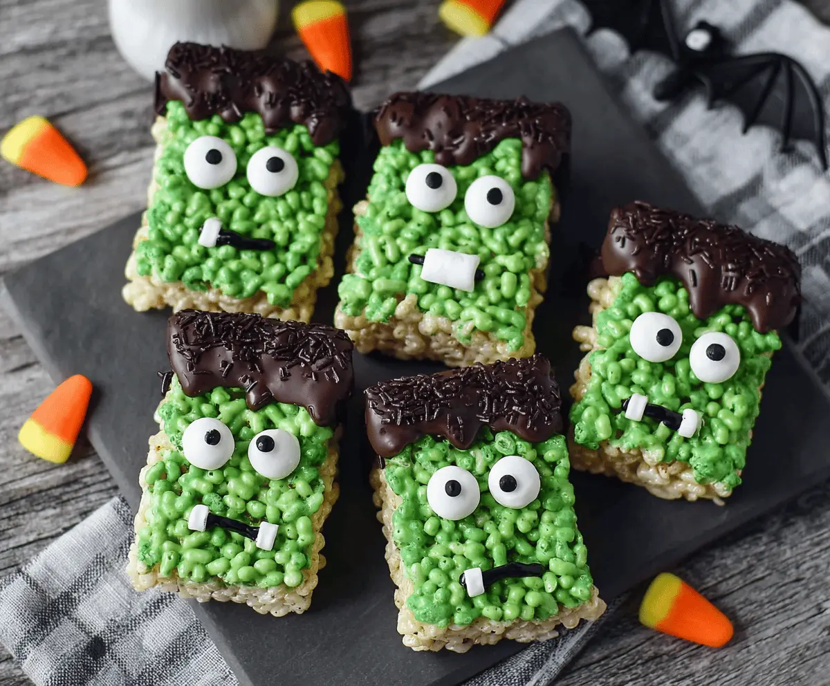 Frankenstein Rice Krispie Treats