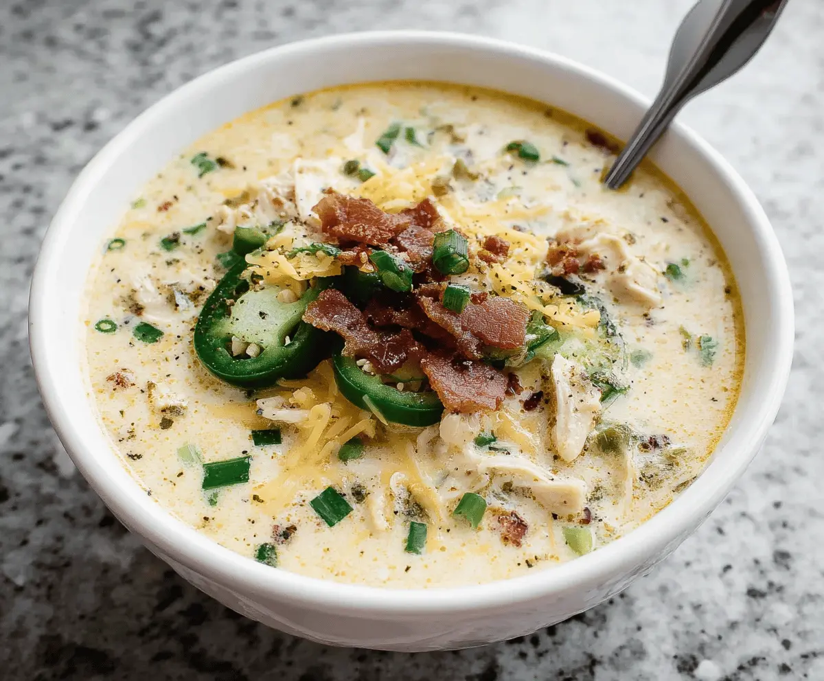 Jalapeño Popper Chicken Soup